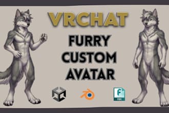 create you a custom vrchat avatar 3d character furry model