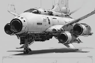 develop an amazing scifi spaceship concept art for you
