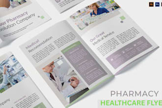 design professional medical, pharmacy, healthcare, flyer