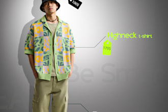create professional fashion poster and fashion design