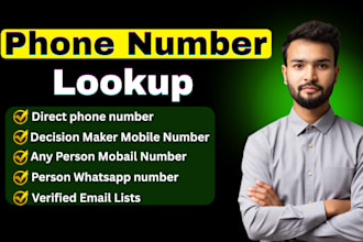 provide decision maker mobile number and direct phone number, email list