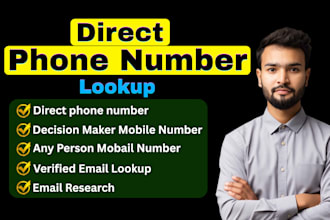 provide decision maker mobile number and direct phone number, email list