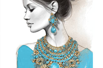 design jewelry hand sketches for you