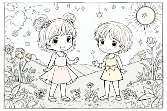 draw coloring book pages for children