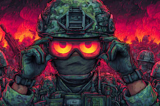 draw military characters or military related illustrations