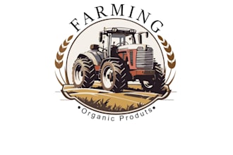 design restaurants, organic food, bbq, lawn care, vegan and farm logo
