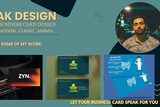 design a professional  modern business card for your brand