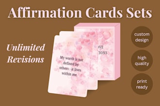 design custom printable affirmations cards
