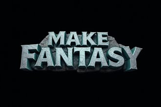 make 3d stone fantasy logo intro