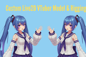 design and rig a 2d vtuber model, anime style avatar for vtubing