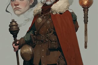create a dnd character art and dnd art, oc art