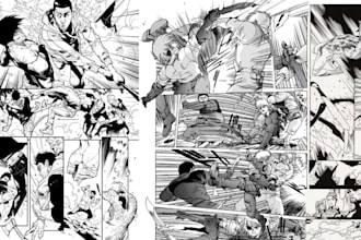 illustrate manga comic book graphic novel manga comic pages webtoon manga artist