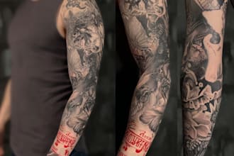 create a tattoo design of tattoo sleeve