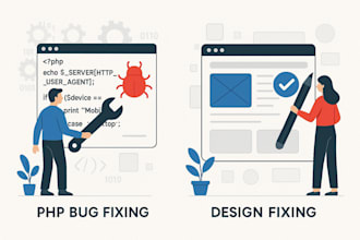 fix php bugs, errors or html design on your website