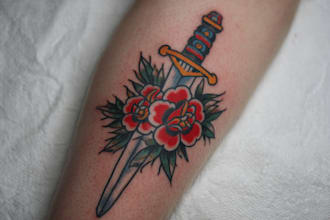 create american traditional tattoo style design
