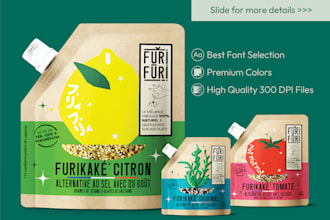 create product pouch design, pouch label design