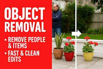 remove unwanted objects, people, text, or backgrounds from photos