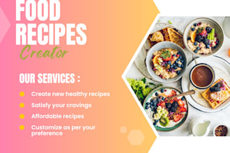 make new, healthy, affordable recipes for breakfast, lunch, dinner and munching