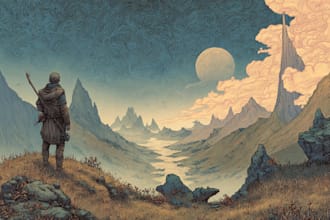 create fantasy landscape or enviroment art