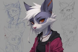 draw your furry art, fursona or anthro or nsfw character