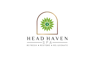 design unique head haven spa logo