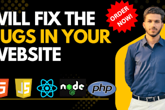 fix laravel website bugs, react errors fixing, will do mobile responsive