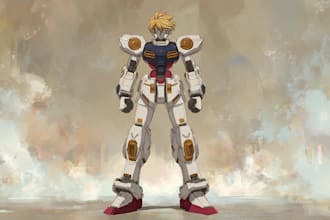 draw mecha robot, armor, gundam in anime or realism style