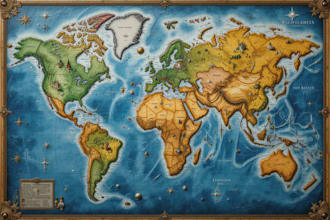 make a magical fantasy world map with full color
