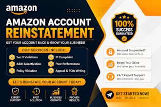provide you appeal and authorization letter for amazon, ebay