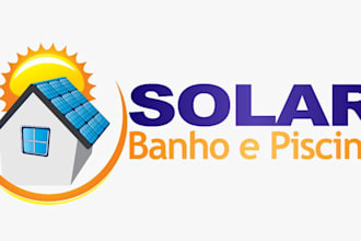 design a modern and clean solar energy logo for your business