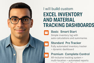 build excel inventory and material tracking dashboard