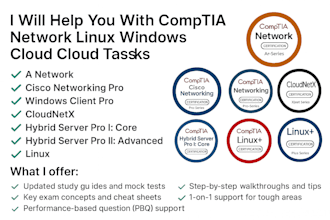 support comptia a,network, security,cysa, project, linux, virtual lab assessment