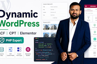create dynamic wordpress websites using acf, cpt and elementor