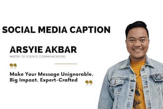 write a unignorable social media captions