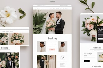 design a wedding planner wordpress site with kadence and booking