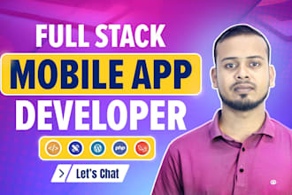 build full stack mobile apps and website with flutter, react native