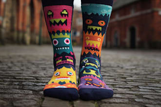 make a unique socks design according to your requirement
