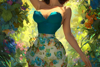 make sexy pin up girl illustration for graphic model pinup design