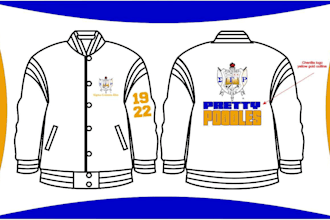 create a streetwear design mockup for the varsity jacket