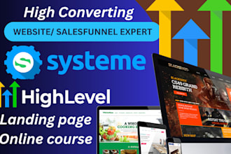 clone systeme io expert website landing page online course go high level funnel