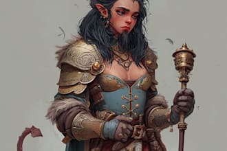 design awesome character dnd rpg fantasy cartoon art and map