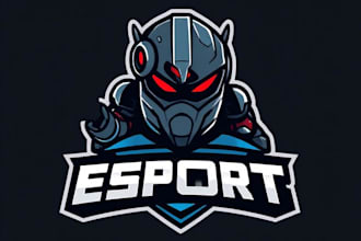 draw custom robot esport mascot logo