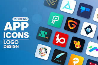 design unique and modern app icon or app logo
