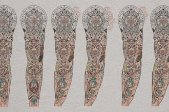 create a tattoo design of tattoo sleeve