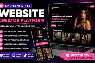 create a creator subscription website with paid content and tipping
