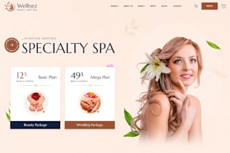 build spa website salon website beauty and wellness website with online booking