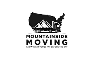 make appealing mountain moving company logo