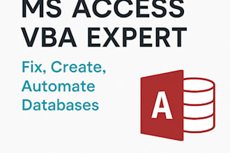 design and automate ms access database  using  vba and sql