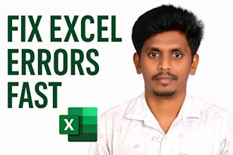 fix excel formulas, errors, and data issues professionally