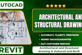 make architectural, structural drawing in autocad and revit
